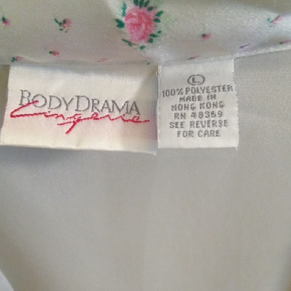 Womans L Body Drama Chic Pink and White Robe for Intimate Comfort - Picture 2 of 4